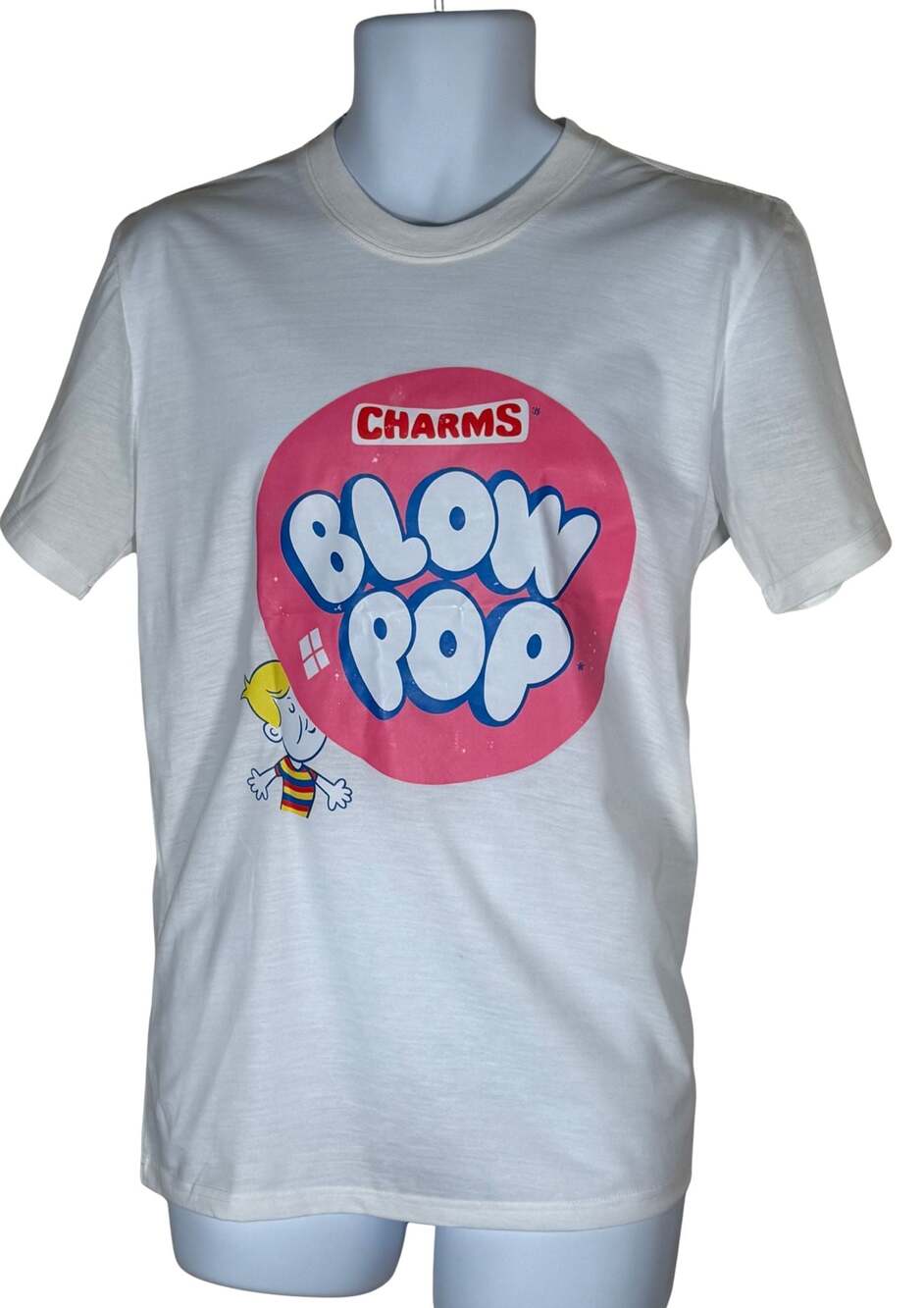 Charms Blow Pop T-Shirt White Candy Logo Tee